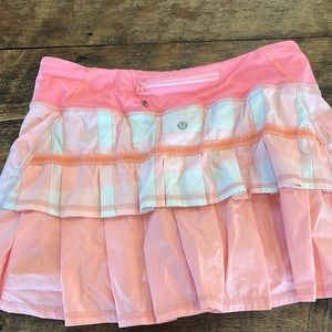 Rare Lululemon plaid pink tennis skirt